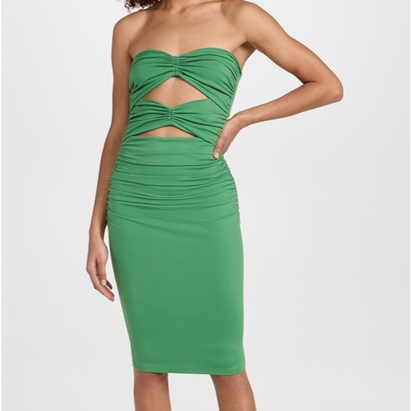 Susana Monaco Strapless Cut Out Gathered Dress - Picture 1 of 8